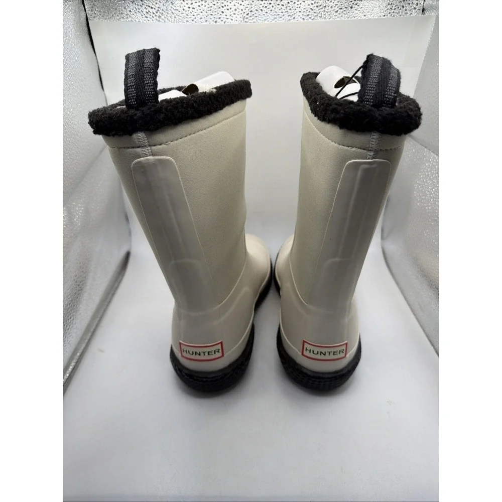 Hunter Women Sherpa White Rubber Fleece‎ Lined Rain Boots. Size 6